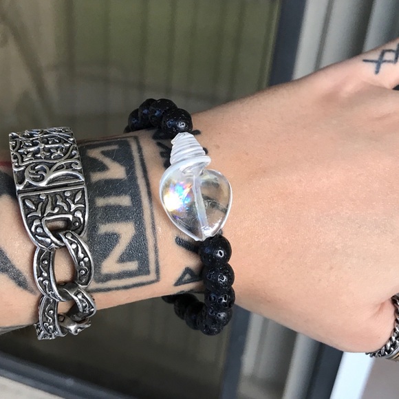 🔴SALE ! Boho Lava rock oil diffuser shell bead - Picture 5 of 9